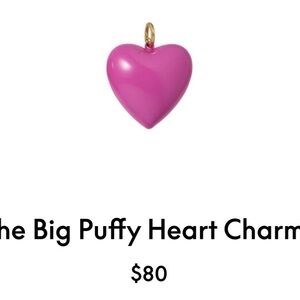 ROXANNE ASSOULIN The Big Puffy Heart Charm In Magenta